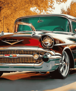 1957 Chevy Engine Diamond Painting