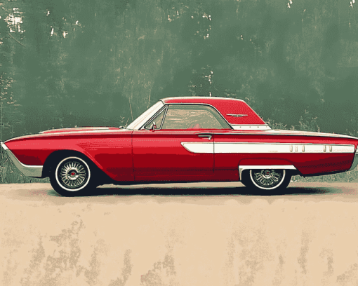 1963 Ford Thunderbird Classic Cars Diamond Painting