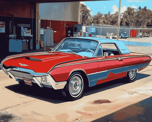 1963 Thunderbird Classic Car Diamond Painting