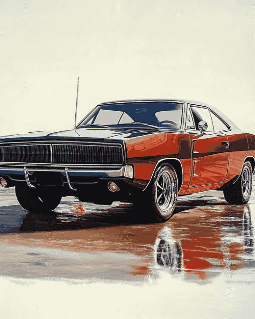 1968 Dodge Charger Classic Diamond Painting