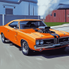 1970 Super Bee Hemi Engine Diamond Painting