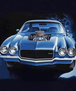 1972 Camaro Car Engine Diamond Painting