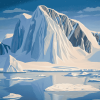 "Antarctica Icebergs Landscape Diamond Painting"