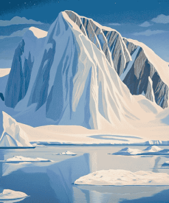 "Antarctica Icebergs Landscape Diamond Painting"