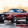 67 Mustang Fastback Engine Diamond Painting