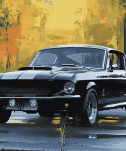 67 Mustang Vintage Engines Diamond Painting