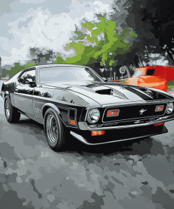 72 Mustang Classic Car Diamond Painting