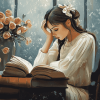 A Girl Reading Diamond Painting