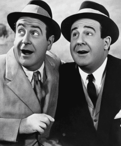 Abbot And Costello Black And White Diamond Painting