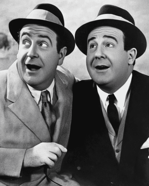 Abbot And Costello Black And White Diamond Painting