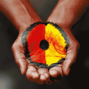 Aboriginal Flag Hand Art Diamond Painting