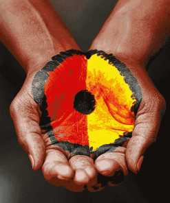 Aboriginal Flag Hand Art Diamond Painting