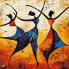 Abstract African Movement Diamond Painting