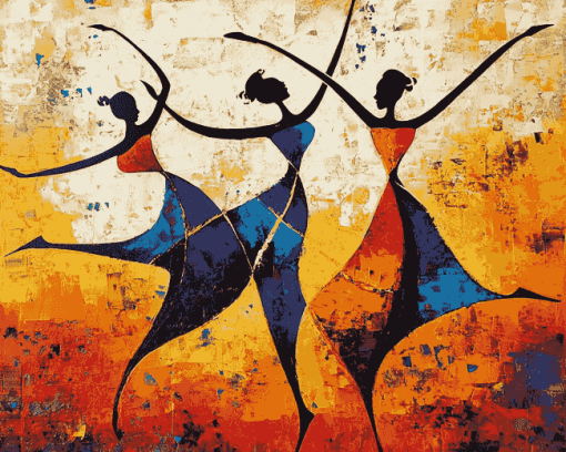 Abstract African Movement Diamond Painting