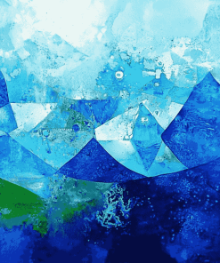 Abstract Blue Ocean Diamond Painting