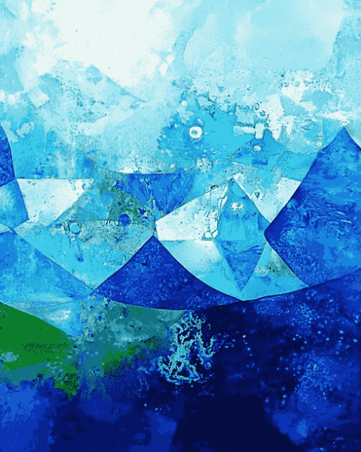 Abstract Blue Ocean Diamond Painting