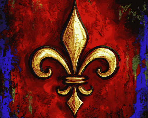 Abstract Fleur De Lis Art Diamond Painting