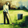 Abstract Golfer Art Diamond Painting