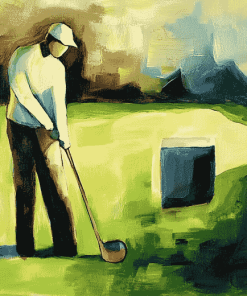 Abstract Golfer Art Diamond Painting