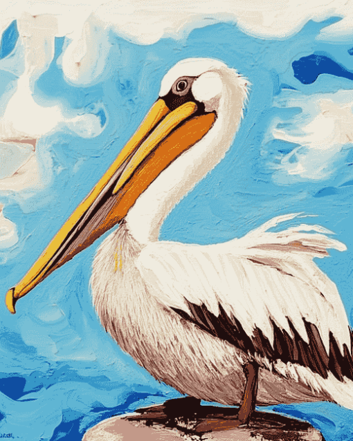 Abstract Pelican Diamond Painting