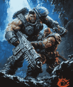 Action-Packed Gears of War Diamond Painting