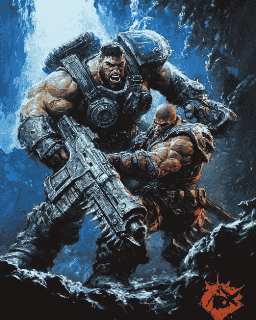 Action-Packed Gears of War Diamond Painting