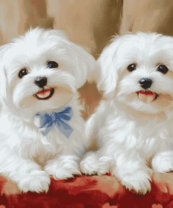 Adorable Maltese Dogs Diamond Painting