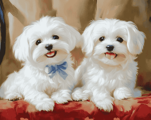 Adorable Maltese Dogs Diamond Painting