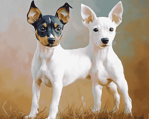 Adorable Rat Terriers Puppies Diamond Painting