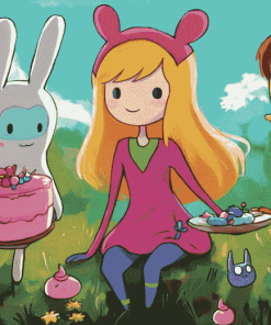 Adventure Time Fionna and Cake Animation Diamond Painting