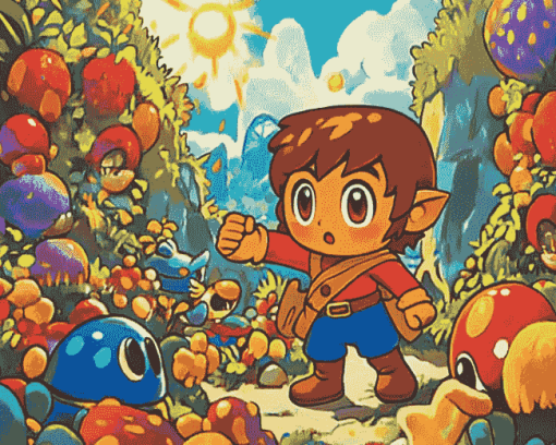 Aesthetic Alex Kidd Animations Diamond Painting