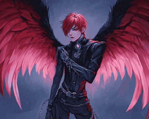 Aesthetic Anime Male Angel Diamond Painting