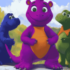 Aesthetic Barney Friends Animation Diamond Painting