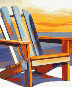 Aesthetic Beach Adirondack Chair Diamond Painting