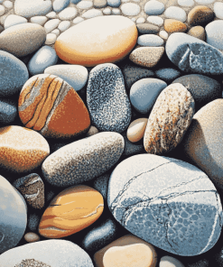 Aesthetic Beach Stones Diamond Painting