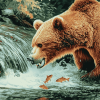 Aesthetic Bear River Scene Diamond Painting