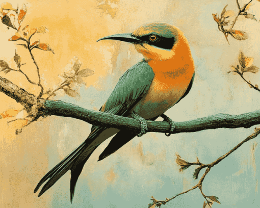 Aesthetic Bee Eater Birds Diamond Painting