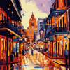 Aesthetic Bourbon Cityscape Diamond Painting