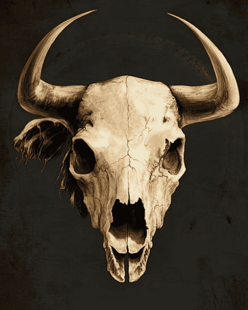 Aesthetic Bull Skull Diamond Painting