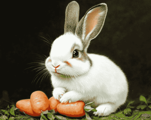 Aesthetic Bunny Art Diamond Painting