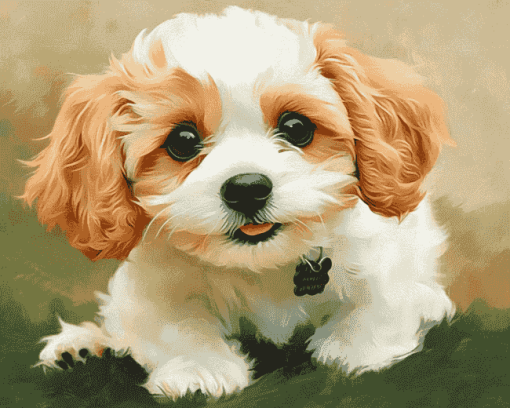 Aesthetic Cavachon Puppy Diamond Painting