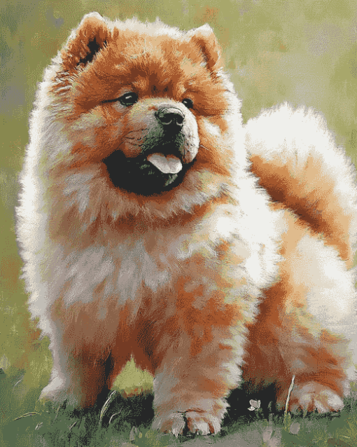 Aesthetic Chow Chow Puppy Diamond Painting