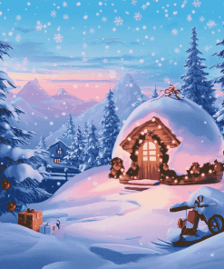 Aesthetic Christmas Animation Diamond Painting