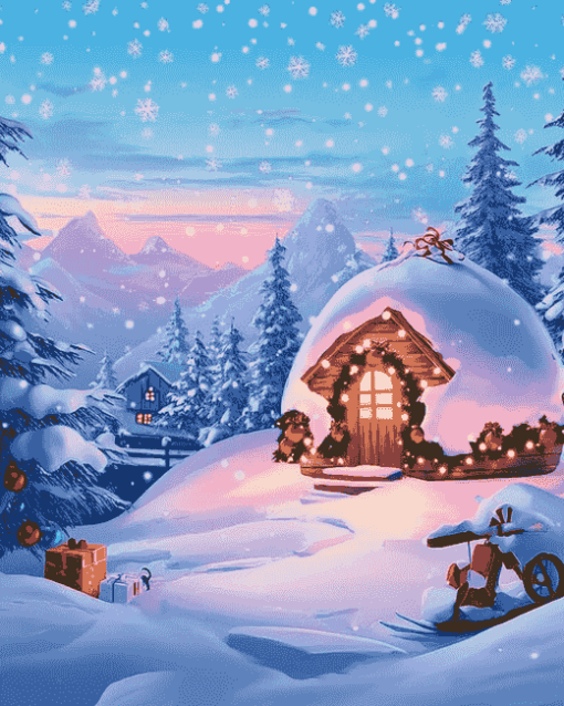 Aesthetic Christmas Animation Diamond Painting