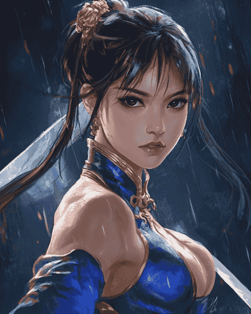 Aesthetic Chun Li Anime Diamond Painting