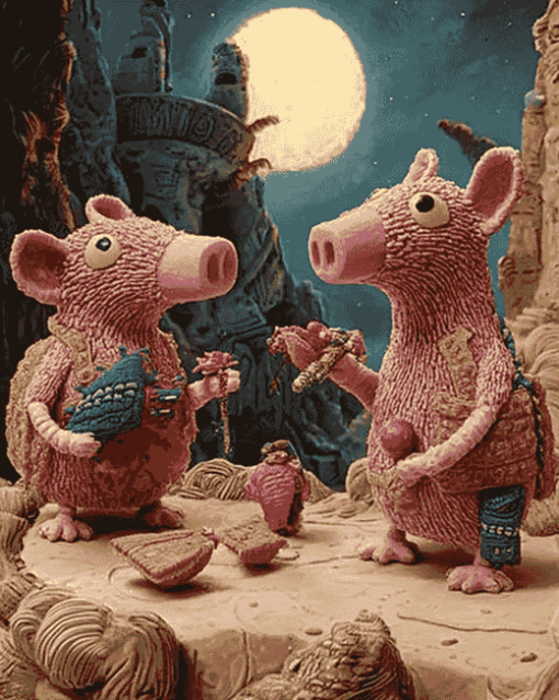 Aesthetic Clangers Animation Diamond Painting