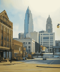 Aesthetic Cleveland Downtown Gems Diamond Painting