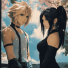 Aesthetic Cloud and Tifa Anime Diamond Painting