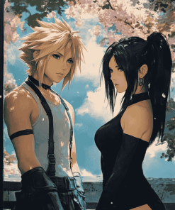 Aesthetic Cloud and Tifa Anime Diamond Painting