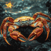 Aesthetic Crab Marine Life Diamond Painting